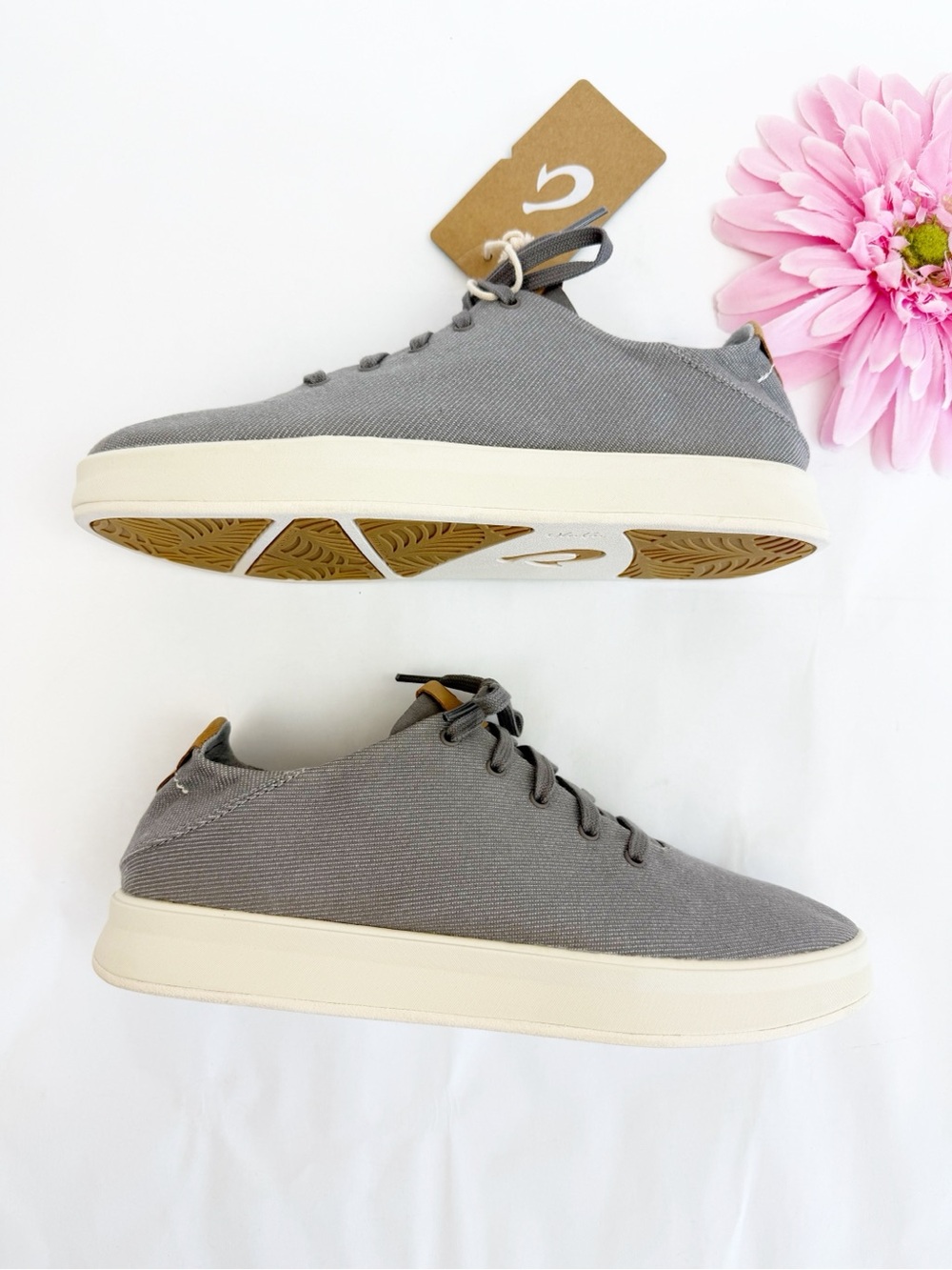 Olukai Ki'ihele Li Slip On Sneakers Drop Heel Fog Grey Casual Everyday Shoes - Picture 4 of 14
